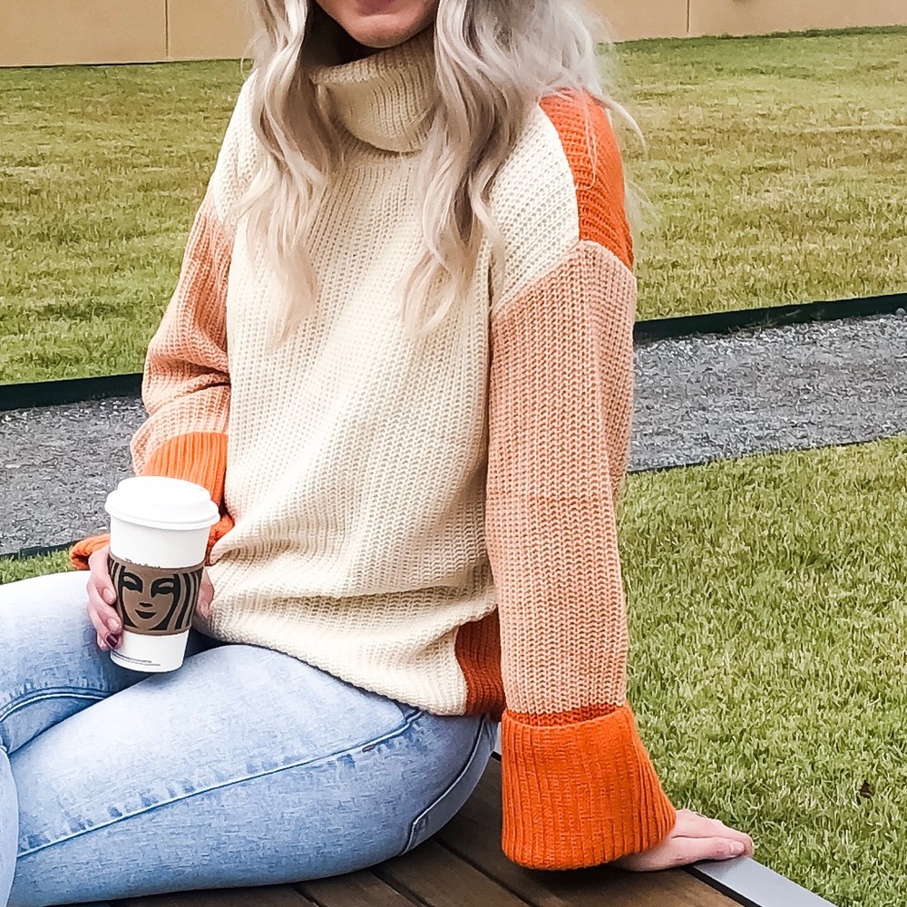 Color block sweater
